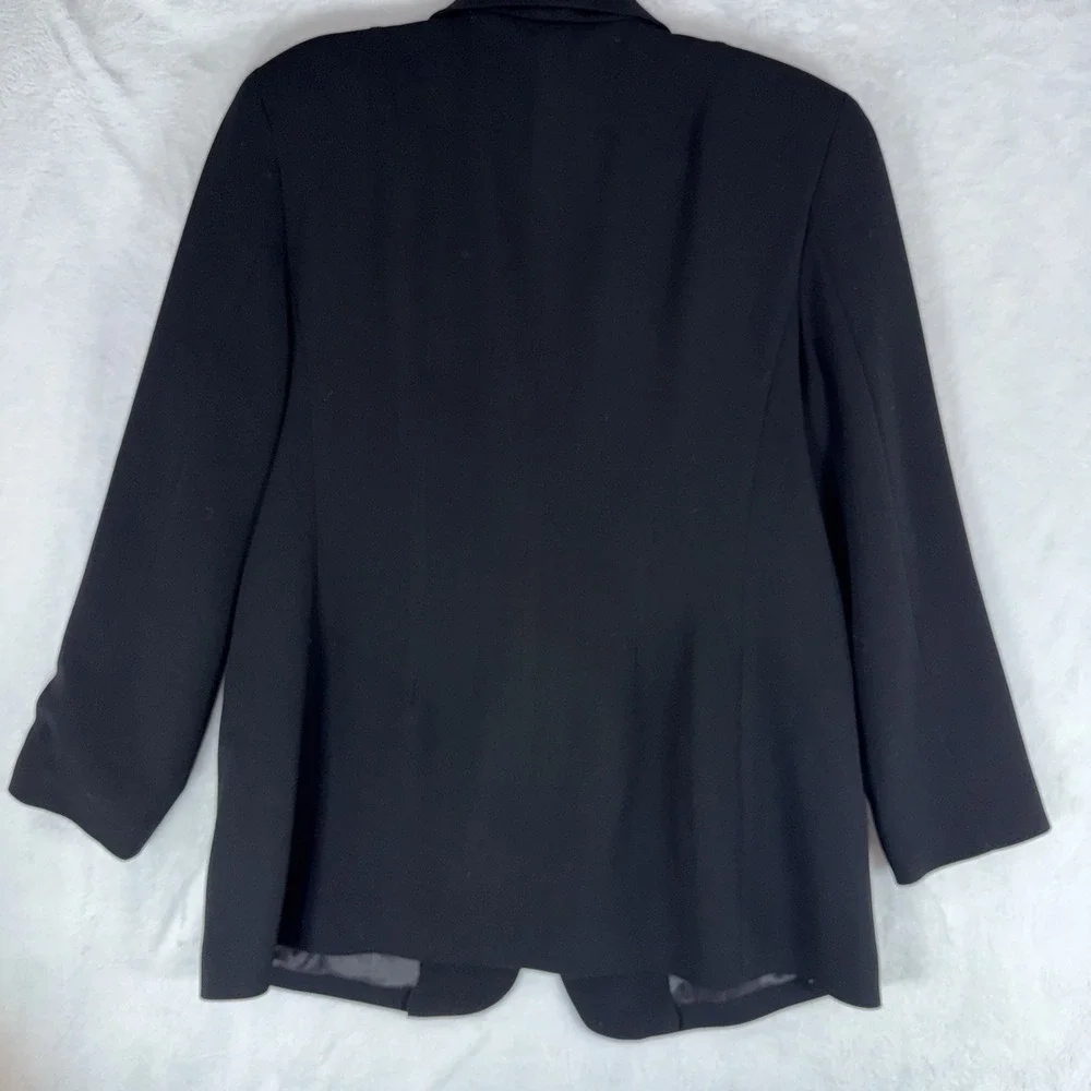 Vtg North American Frontier Black Beaded Western Cowgirl Blazer Sz L
